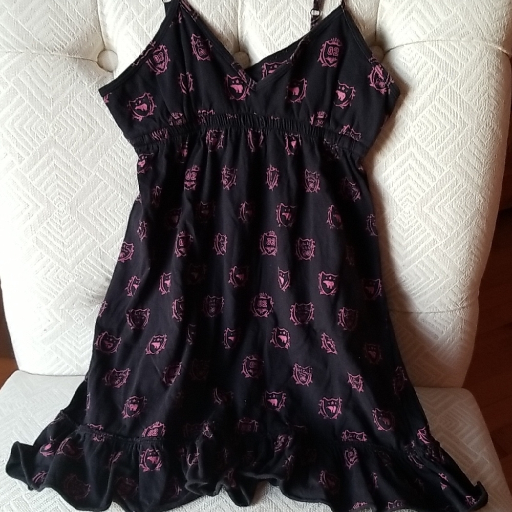 Lola & Coco Black and Pink Nightdress